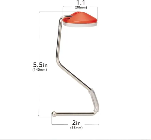 Vista 2 de LIHIT LAB - Colgador ligero para colgar bolsas, soporte para bolso, gancho de escritorio para gimnasio, restaurante, oficina, soporta hasta 11