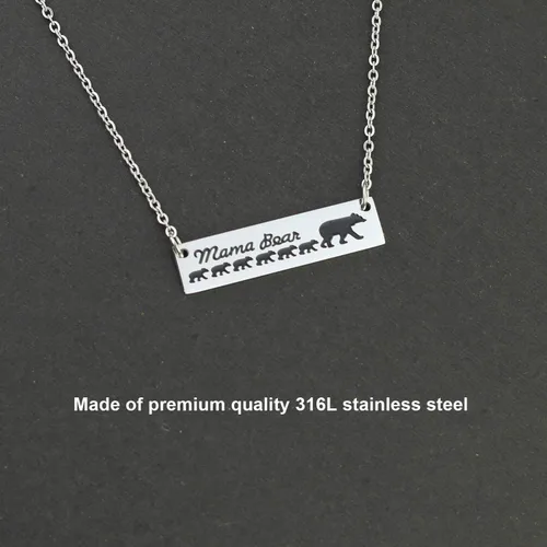 Vista 2 de Kivosliviz - Collar de mamá oso y mamá, collar de oso de mamá, para mujer, joyería de regalo para madre, mamá, mamá y mamá