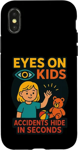 Vista 5 de Eyes on Kids Child Safety Gift for Moms, Granny, Grandad Case for iPhone 16