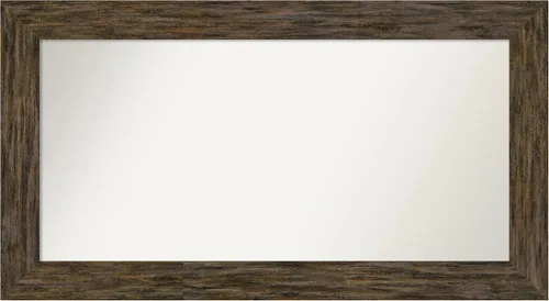 Vista 41 de Amanti Art Espejo personalizado, espejo de baño marrón Fencepost, espejo de pared o espejo de tocador de baño sobre el fregadero (27 x 27 pulgadas)