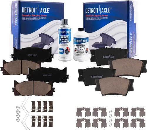 Vista 18 de Detroit Axle - Kit de freno delantero para Dodge Ram 1500 Durango Dakota Chrysler Aspen Dakota Driver Side Disco Freno Pinza de freno de cerámica