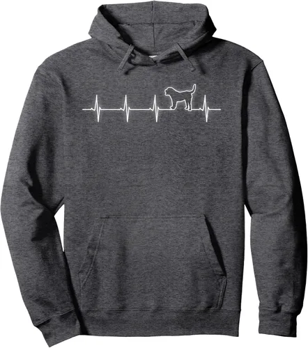 Vista 4 de Presa Canario Heartbeat Dog Gifts Pullover Hoodie