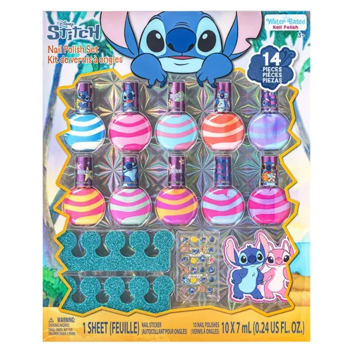 Vista 9 de Set de esmalte de uñas Townley Girl Alicia en el País de las Maravillas de 10 piezas, a base de agua, removible con colores brillantes, brillantes