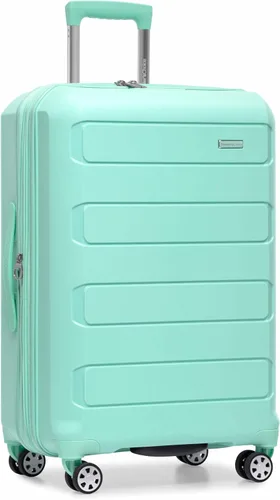 Vista 52 de Traveler's Choice Pagosa indestructible Hardshell expandible Spinner Equipaje, Azul bebé, Pagosa indestructible Hardshell expandible Spinner Equipaje