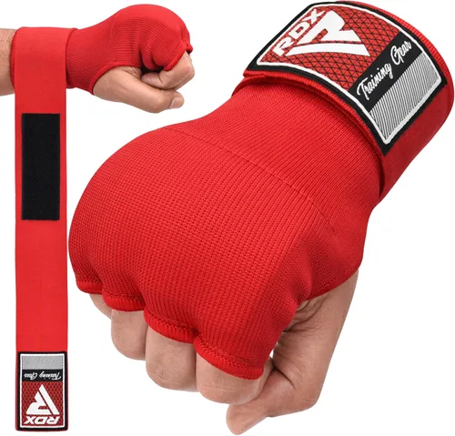 Vista 9 de RDX - Guantes de boxeo con acolchado de gel, para hombres y mujeres, con correas de muñeca elásticas de 100 cm de largo, rápidos, puños protectores
