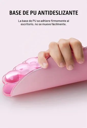 Vista 5 de Alfombrilla para mouse con reposamuñecas, juego de almohadillas de mouse de gel suave con soporte de muñeca de mano, bonitos accesorios