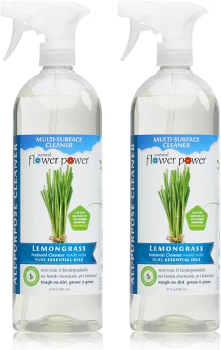 Vista 5 de Natural Flower Power - Limpiador multiusos, espray de limpieza multisuperficie, aerosol de encimera, no tóxico, sin humos agresivos ni productos