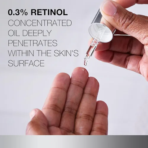 Vista 5 de Neutrogena Aceite facial de retinol de reparación rápida de arrugas, suero facial antienvejecimiento diario para combatir líneas finas, arrugas