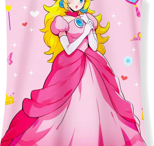 Vista 3 de RWAENN Disfraz de princesa melocotón para niñas, vestidos casuales de dibujos animados para niños, traje de verano, regalo de fiesta, de 3 a 8 años