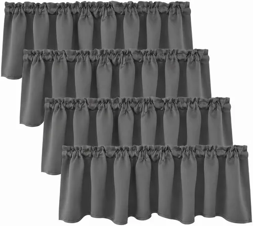 Vista 23 de Deconovo Cortinas opacas, aislamiento térmico, dobladillo para barra, reducción de ruido, certificado Oeko-TEX, cortinas de oscurecimiento de Beige