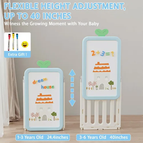 Vista 4 de DEYGIA Organizador plegable de almacenamiento de juguetes para niños con 10 contenedores extraíbles y estantería de 3 niveles, organizador