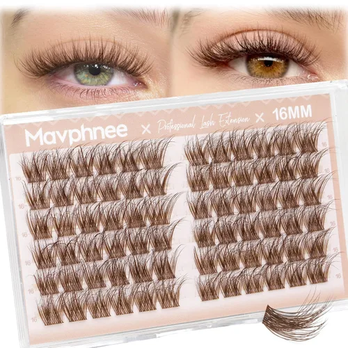 Vista 38 de Extensiones de pestañas en racimo naturales DIY, extensiones de pestañas en racimo con curva C, extensiones de pestañas en racimo para ojo de gato