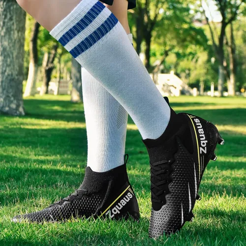 Vista 6 de Zquaus Botas de fútbol para hombre, botas de fútbol profesional para entrenamiento de fútbol sala de césped, deportes al aire libre e interiores