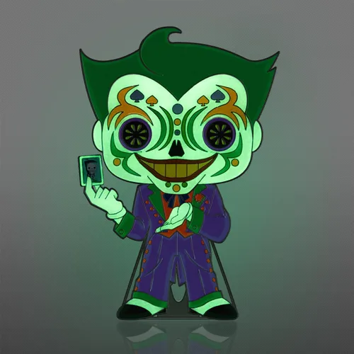 Vista 4 de Loungefly PIN - Pin esmaltado grande DC Comics DOTD - Joker Beast - Broche esmaltado de DC Comics - Lindo broche coleccionable - para mochilas