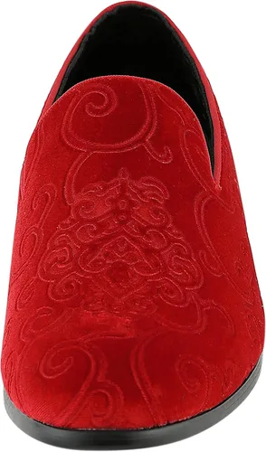 Vista 4 de Amali King - Pantuflas para hombre - Mocasines para hombre - Zapatos de diseñador para hombre - Zapatos de esmoquin - Mocasines de terciopelo