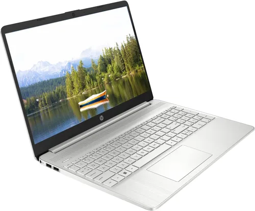 Vista 2 de HP 15 Notebook, pantalla HD de 15.6", Intel Core i3-1115G4, 12 GB DDR4 RAM, 1TB PCIe SSD, cámara web, HDMI, lector de tarjetas SD, Wi-Fi, Windows 11