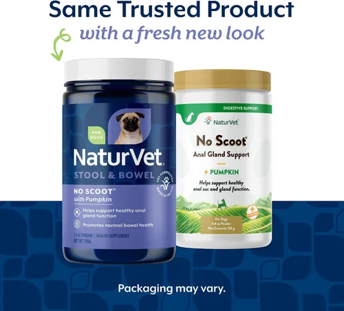 Vista 2 de NaturVet - No Scoot para perros - Plus calabaza - Apoya la salud de las glándulas anales y función intestinal - Mejorado con pulpa de remolacha
