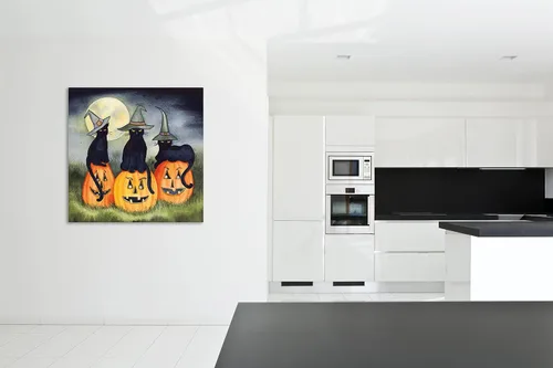 Vista 4 de Jaxson Rea "Haunting Halloween Night II No Border Gallery Wrapped Canvas by Kathleen Parr McKenna, 12" x 12