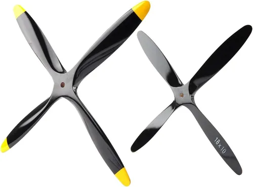 Vista 7 de Hélice RC de 4 cuchillas 18 × 10 de madera de haya para avión de motor de gasolina