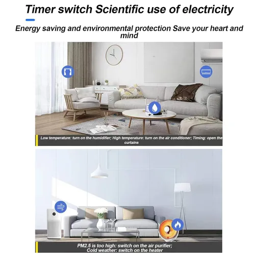 Vista 5 de Interruptor inteligente inalámbrico de 10 A, interruptor de luz Wi-Fi compatible con Alexa y Google Home y SmartThings, certificado FCC, no requiere