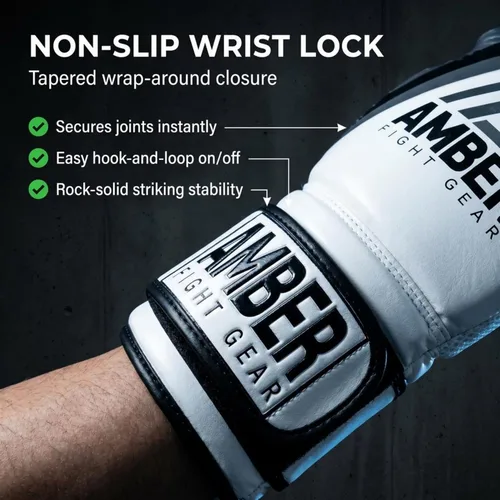 Vista 3 de Fury Boxing Gloves - Kickboxing, Muay Thai Training Gloves, Sparring Punching Bag Mitts, Durable PU, Shock-Absorbing Foam Core, Non-Slip Wrist