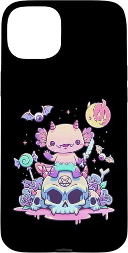 Vista 9 de Pastel Goth Axolotl Creepy Gothic Kawaii Anime Aesthetic Case for iPhone 16