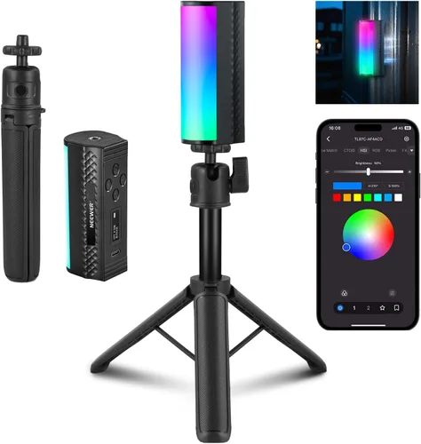 Vista 13 de NEEWER Varita de Luz RGB, Luz de Video de Fotografía Magnética de Mano, Barra de Luz de Tubo LED de Color Completo Atenuable 2500K~8500K CRI95+