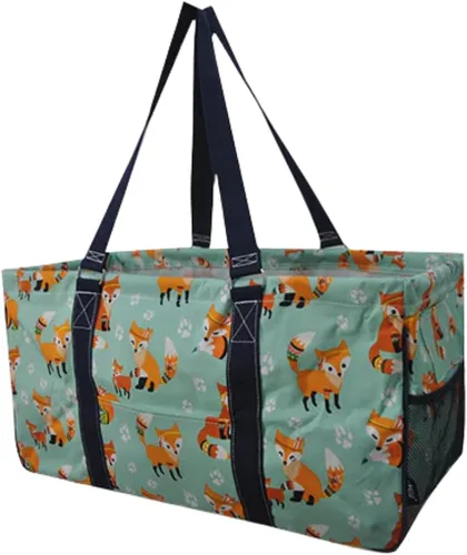 Vista 27 de NGIL Bolsa de comestibles reutilizable extra grande plegable de gran tamaño para comestibles, almacenamiento, picnic, playa, Estampado de vaca