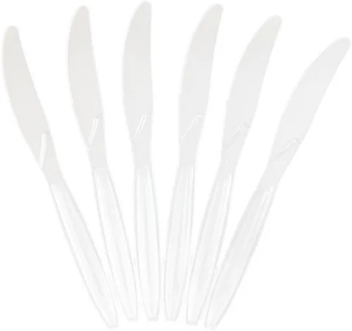 Vista 6 de JAM Paper Premium Utensils Party Pack - Cuchillos de plástico - Fucsia rosa intenso - 48 cuchillos desechables/paquete