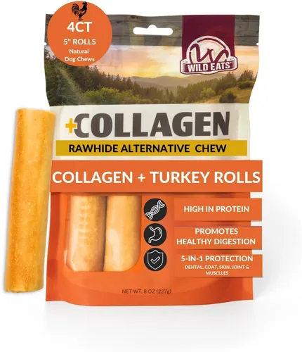 Vista 29 de Wild Eats Palitos de Colágeno de Pato Real Retriever para Perros, (15 Unidades) - Golosina Masticable para Perros de Larga Duración, Sin Cuero