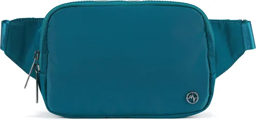 Vista 28 de Bolsa de Cinturón Pander Grande 2L, Riñonera de Nylon para Mujeres y Hombres con Correa Ajustable Negro Onyx