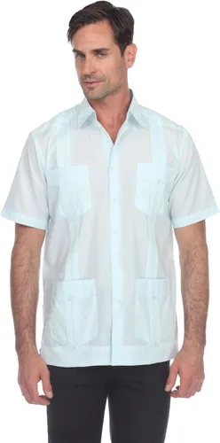 Vista 8 de Mojito Collection Camisa Guayabera clásica mezcla de polialgodón manga corta NCM-1673