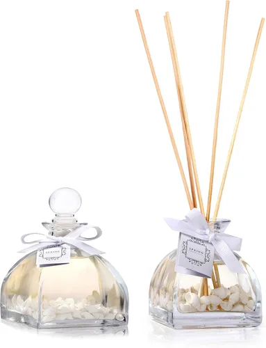 Vista 7 de SPRING Juego de difusor de varillas de fragancia, 5.07 onzas, fragancia fabricada en Francia, aceite aromático perfumado, ambientador de habitación