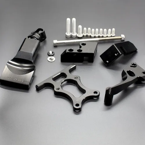 Vista 4 de FXCNC Racing motocicleta CNC amortiguador de dirección estabilizador amortiguador de montaje kit compatible con MT07 FZ07 MT-07 FZ-07 2014-2019