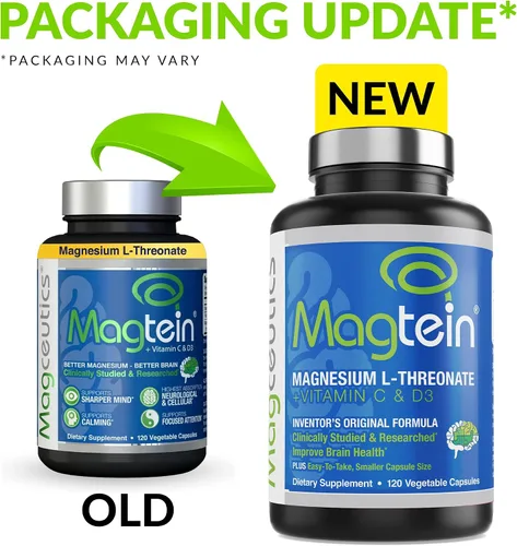 Vista 4 de Magtein Magnesium L-Threonate 120 Capsule and Magceutics MagteinPRO 90 Cápsulas - Bundle