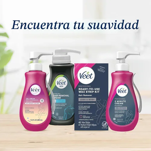 Vista 7 de Depilatorio, Crema depilatoria Veet Gel Sensitive, 13.5 onzas, Fórmula sensible con Aloe Vera y Vitamina E (paquete de 1)