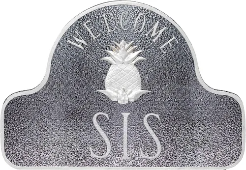 Vista 10 de Montague - Placa de metal con diseño de piña, 11 x 16 pulgadas, cobre antiguo/cobre