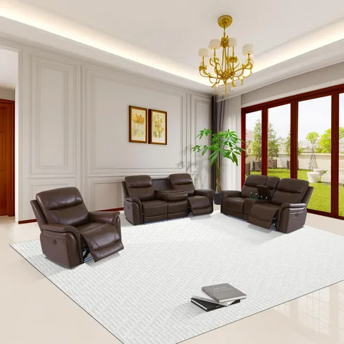 Vista 16 de Ritz Power - Juego de sala de estar reclinable con LED para sala de estar, dormitorio, casa de invitados, sala de juegos, Airbnb, apartamento