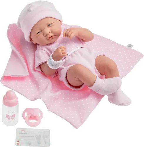 Vista 9 de La Newborn de JC Toys, Real Boy in Blue, Rosado