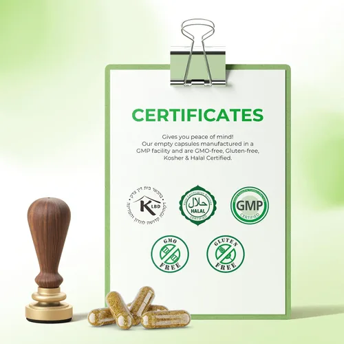 Vista 7 de Cápsulas de píldoras vacías veganas tamaño 2 a base de plantas transparentes (100 unidades) sin gluten, sin OMG, kit de llenado de tapas