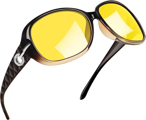 Vista 28 de Joopin Oversized Rectangle Sunglasses UV400 Protection Shades for Women Negro