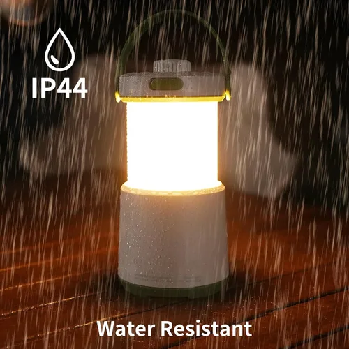 Vista 6 de Linterna LED de camping recargable, 800 lm, 230 horas de tiempo de funcionamiento, 5 modos de luz de campamento con luz roja, linterna impermeable