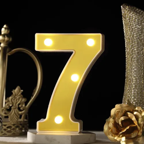 Vista 39 de Efavormart - Letrero 3D con luz LED de 6 pulgadas, color dorado con número 0, espejo frontal blanco cálido, funciona con pilas, brillo 72H