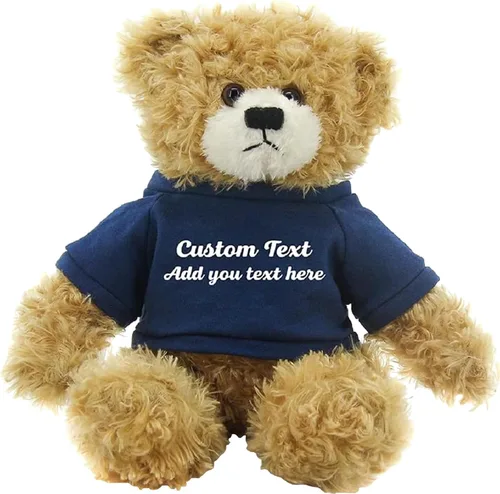 Vista 16 de Oso Brandon beige personalizado – Juguete de peluche personalizado de 12 pulgadas – Regalo perfecto de oso personalizado para graduación, San