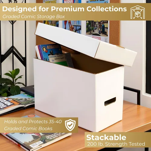 Vista 2 de Max Protection CGC Cajas de almacenamiento de cómics graduadas – Estuche resistente para cómics graduados de 35 a 40 grados con resistencia