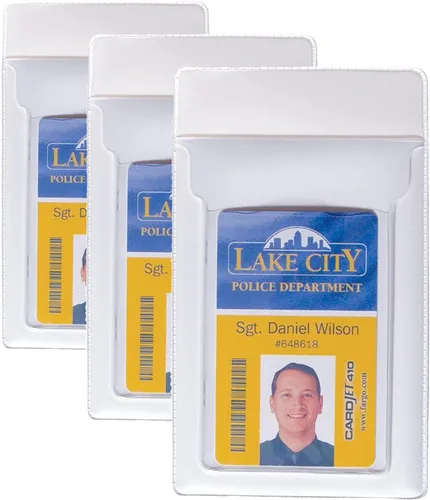 Vista 10 de Protector de bolsillo resistente con soporte vertical para tarjetas de identificación, organizador de bolsillo de plástico transparente