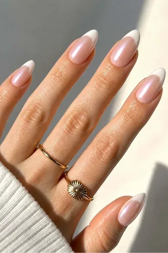 Vista 3 de AzureBeauty - Uñas cortas a presión con forma de almendra, color azul Marrón Amarillo Púrpura