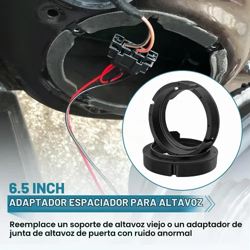 Vista 3 de NuIth Soporte de adaptador de altavoz de puerta 6.5 con conector de arnés de cableado de altavoz para VW Volkswagen Passat 1998-2016, Golf