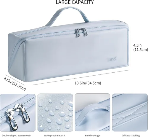 Vista 3 de Veki Estuche de almacenamiento de viaje para Dyson Airwrap Styler, azul