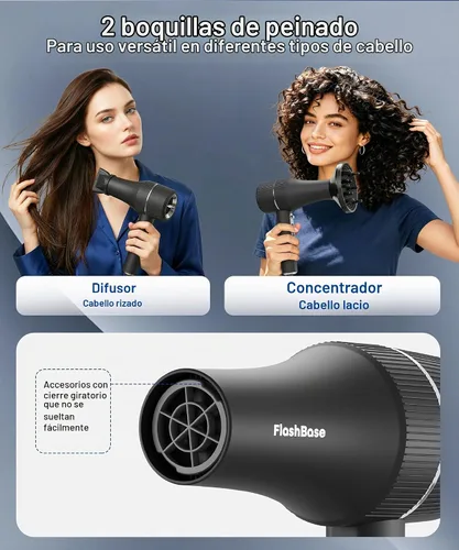 Vista 5 de Hair Dryer, Professional High-Speed Ionic Blow Dryer with Diffuser, 1875W